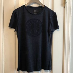 Tory Burch Navy Linen Tee size Small